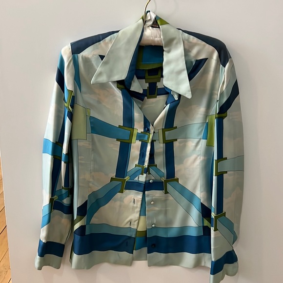 Hermes Vintage Silk Top - Picture 1 of 16
